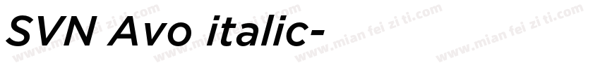 SVN Avo italic字体转换